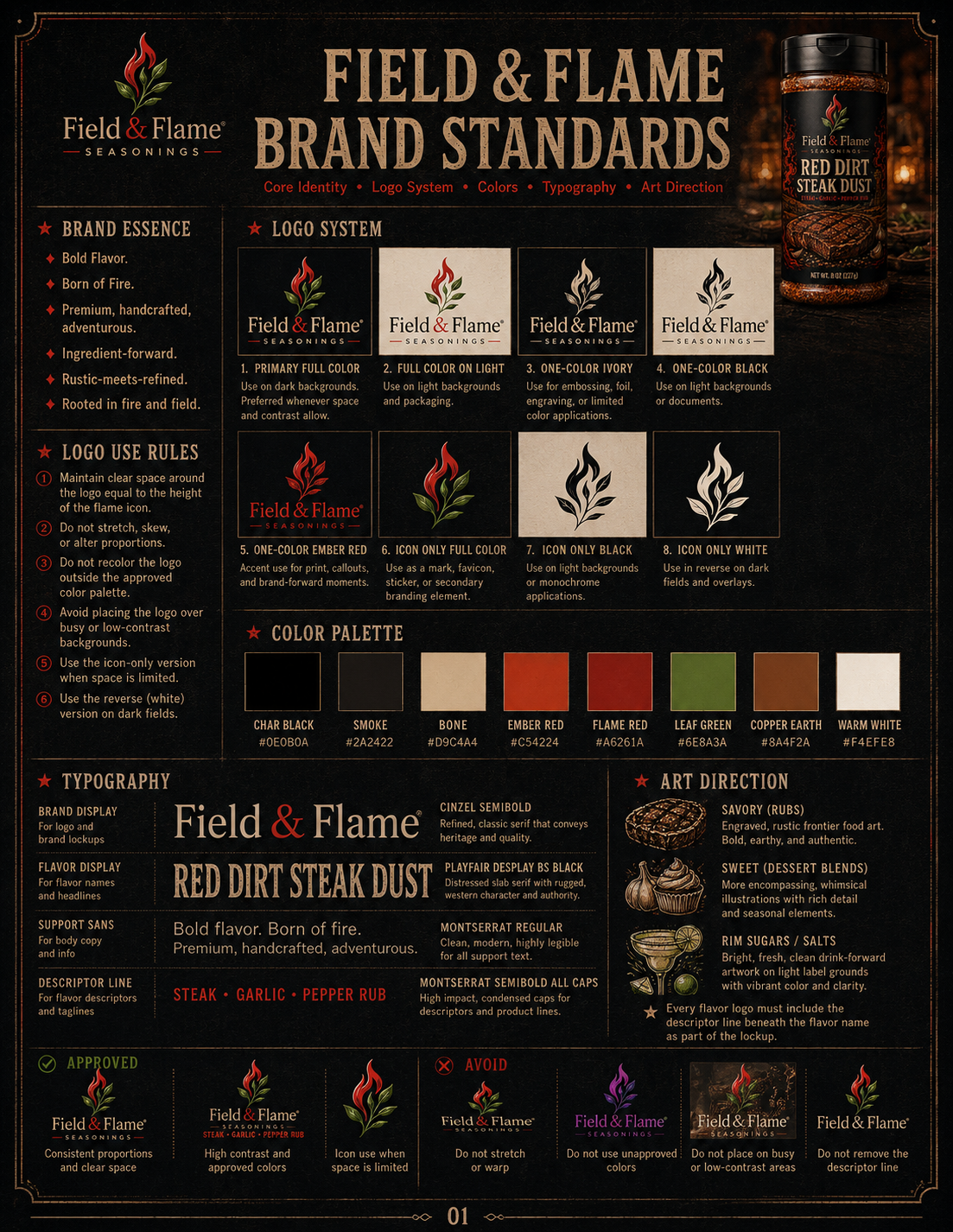 Field & Flame brand standards board